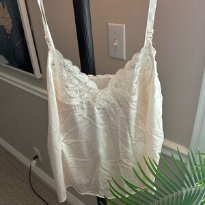 Elegant Lace Trim Satin Camisole